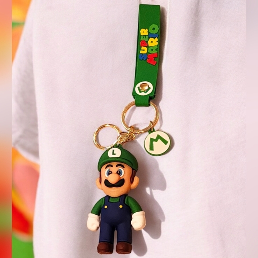 Super Mario Bros. Luigi Keychain purse charm or Backpack charms Keychain
